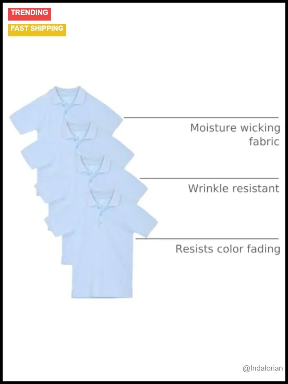 4-Pack Long & Short Sleeve Pique Polo School Uniform Shirts